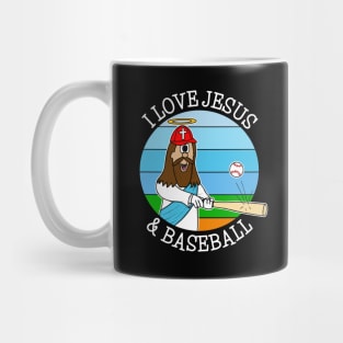 I Love Jesus and Baseball Mug